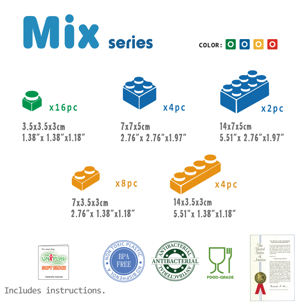UNiPLAY Products-Soft Blocks MIX Serial